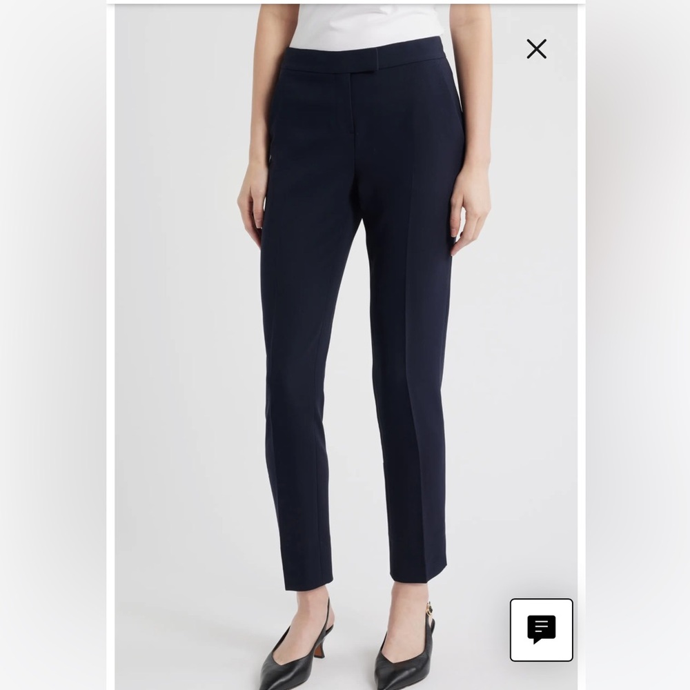 Theory Ibbey Admiral Crepe Pants in Deep Navy